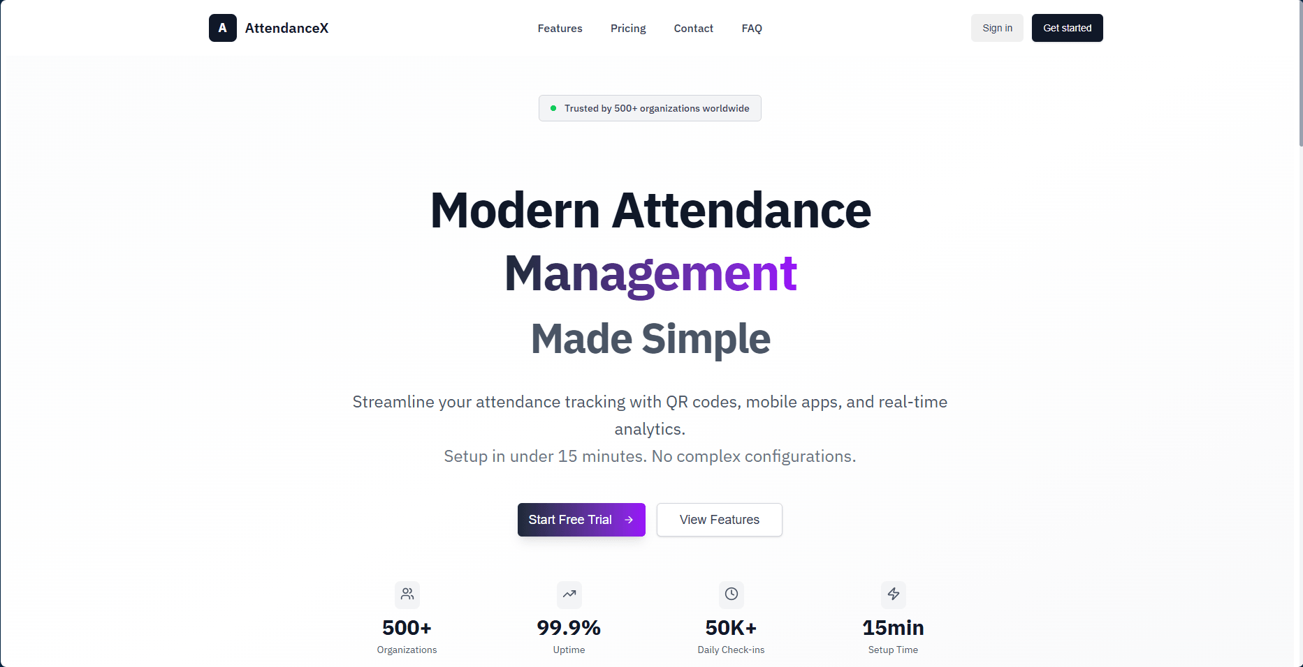 AttendanceX screenshot 1