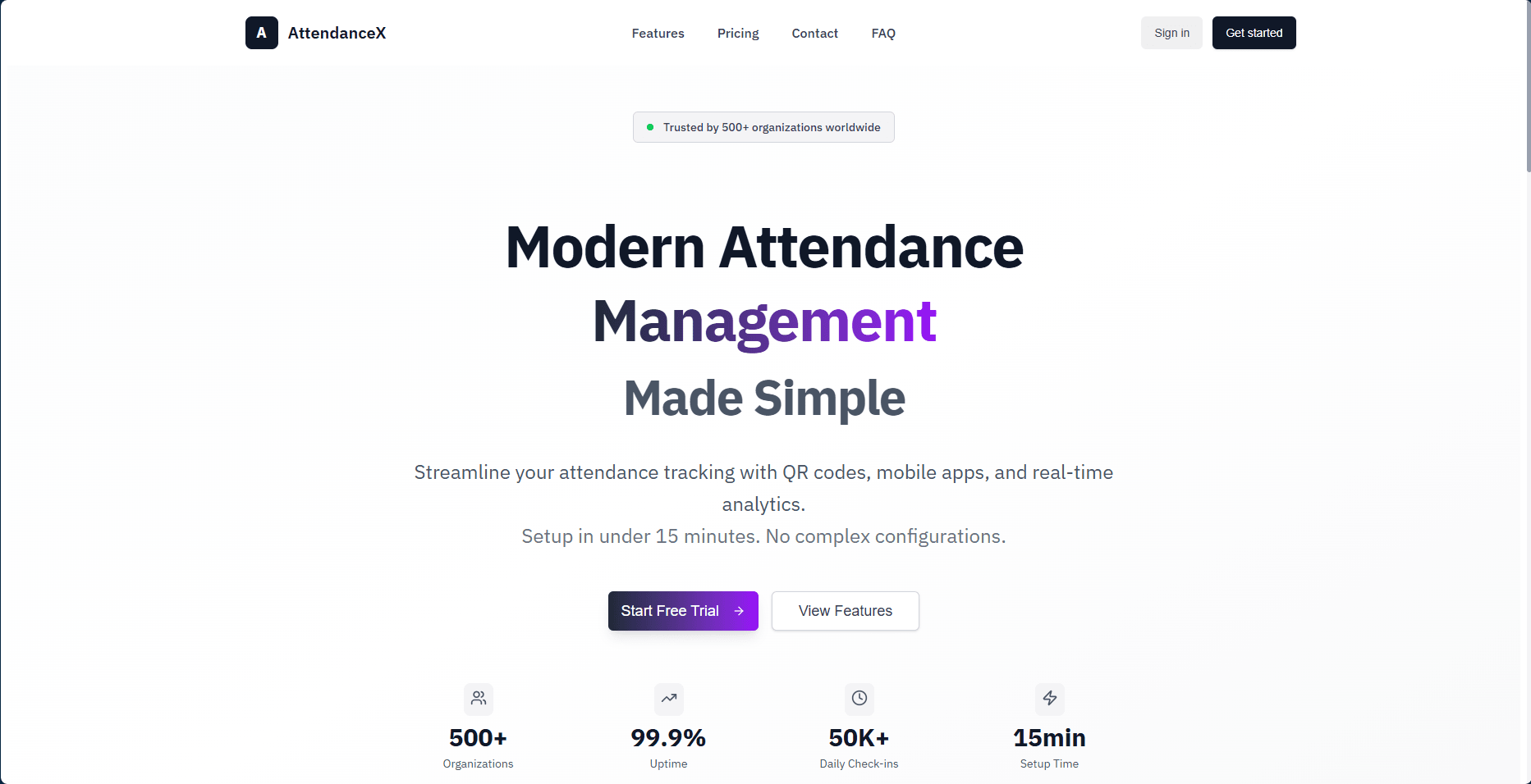 AttendanceX screenshot 1
